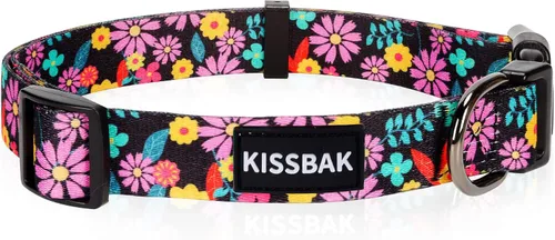 Vista 10 de Collar de perro para perros pequeños y medianos, diseño especial, lindo collar para mascotas, suave, ajustable, elegante, floral, hembra, cachorro