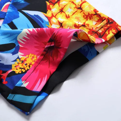Vista 7 de SheLucki - Camisa hawaiana para hombre, unisex, de manga corta, con botones, para la playa y el verano, ropa casual estampada con sombra de palmas