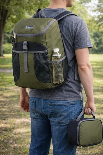 Vista 3 de FUEL Top Loader - Juego de mochila para el almuerzo, resistente al agua, bolsa para libros, suave, reutilizable, aislada, bolsa térmica para viajes