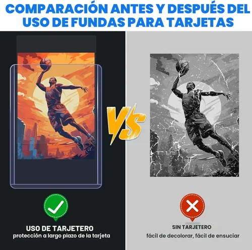 Vista 6 de 200 fundas para tarjetas, cargadores superiores de plástico duro de 3 x 4