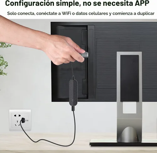 Vista 3 de iShare iOS Adaptador de visualización HDMI inalámbrico para iPhone, dispositivo de reflejo de transmisión para iPhone a TV/Monitor/Proyector