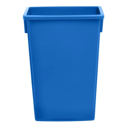 Vista 5 de Cubo de basura rectangular de plástico negro de 16 galones, perfecto para cocina, oficina