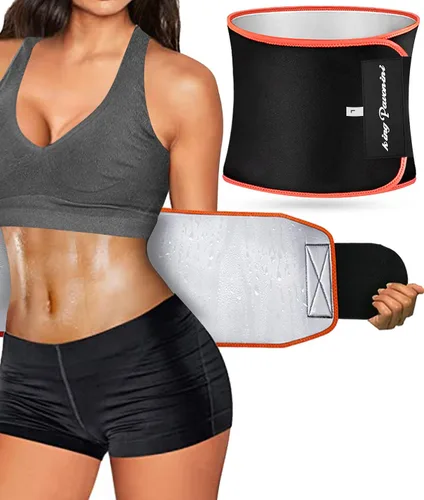 Vista 8 de KingPavonini - Faja reductora de cintura para mujeres y entrenador de cintura para hombres, cinturón de sudor talla grande, actualizado
