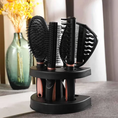 Vista 8 de Zoestar Juego de 5 cepillos y peine para el cabello para mujeres y hombres (A-morado)