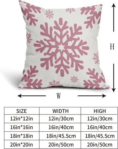 Vista 131 de Fundas de almohada decorativas de Navidad negras 40x40 cm con copos de nieve blancos de Navidad, juego de 2, temática rústica de invierno