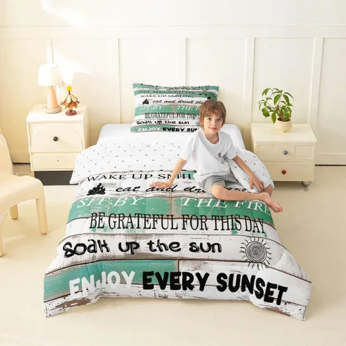 Vista 56 de Erosebridal Juego de edredón de ancla náutica, juego de ropa de cama con brújula oceánica, tamaño individual para niños, adolescentes y adultos