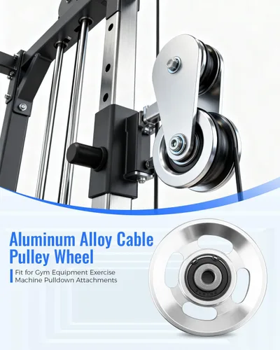 Vista 2 de Rueda de polea de cable de aleación de aluminio apta para equipos de gimnasio en casa, accesorios de extracción de máquina de ejercicios, 6