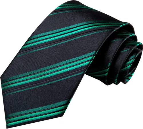 Vista 256 de Hi-Tie Corbata clásica de cachemira para hombre con pañuelo y gemelos a cuadros