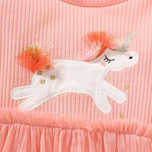 Vista 4 de Nomi&Me Baby Toddler Girl's Cotton Long Sleeve Fashion Tulle Dress