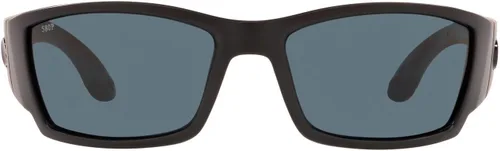 Vista 12 de Costa Del Mar Gafas de sol rectangulares Corbina Low Bridge Fit para hombre Oscuro/Gris Azul Espejo Polarizado-20.46 oz
