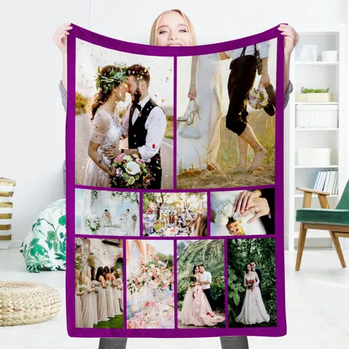 Vista 23 de EAQ Manta personalizada con collage de imágenes, es una manta personalizada para niños, adultos, familia, recuerdo, regalo