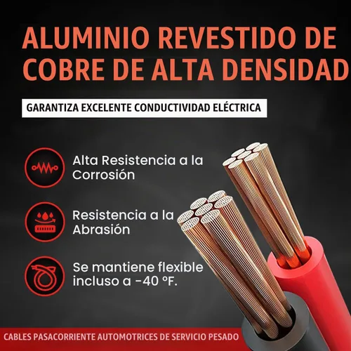Vista 2 de K KRIËGER Cables de puente para batería de automóvil, cables de refuerzo automotrices resistentes para arrancar baterías muertas o débiles con bolsa