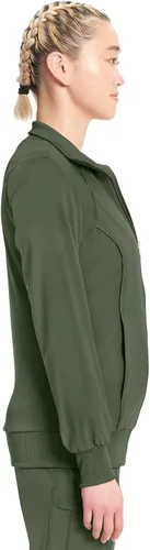 Vista 32 de Infinity by Cherokee 2391A - Chaquetas médicas con cremallera frontal para mujer, tela elástica en 4 direcciones