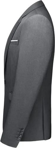 Vista 2 de Trajes de 2 piezas para hombre, ajuste delgado, casual, con un botón, trajes sólidos para hombre, negocios, boda, fiesta, chaqueta, blazer