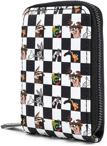 Vista 2 de Loungefly Looney Tunes - Tarjetero de acordeón de color blanco y negro
