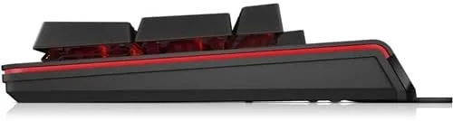 Vista 7 de OMEN Encoder Teclado mecánico personalizable para juegos con teclas rojas Cherry MX, Rollover completo de teclas N, retroiluminación LED, USB