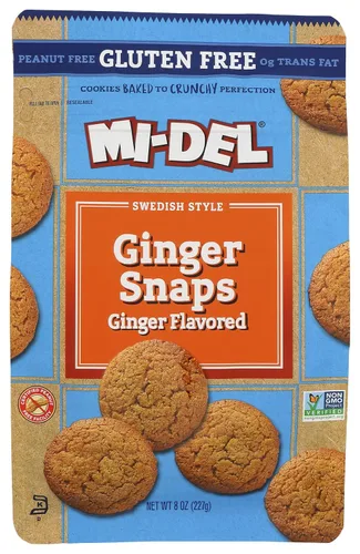 Vista 6 de Mi-Del Galletas con chispas de chocolate sin gluten, galletas de chocolate crujientes, certificadas sin OMG, 0.00 oz de grasa trans, galletas