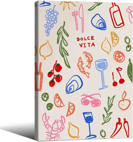 Vista 35 de MWZUPQ Póster de cóctel colorido de moda, retro, lindas copas de vino, lienzo, arte de pared, llena tu taza, pinturas impresiones de bares, cocina