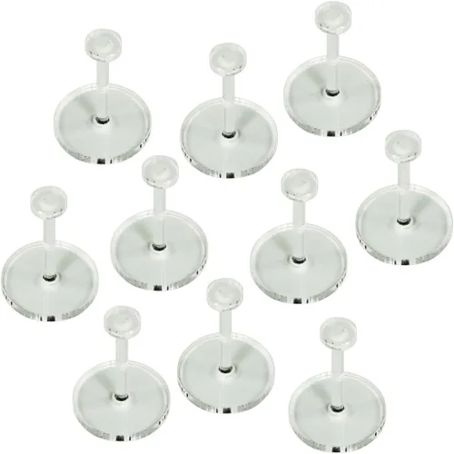 Vista 7 de Kit de soporte de vuelo circular de 1.063 in Compatible con Star Wars: Legion 0.059 in transparente con clavija de 1.25 pulgadas Paquete de 10