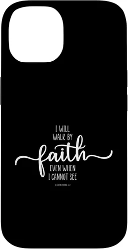 Vista 4 de iPhone 16 I Will Walk By Faith, God Jesus Christian Bible Inspiration Case