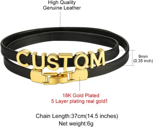 Vista 7 de ChainsHouse Collar de gargantilla personalizado para mujeres y niñas, dije de foto, puddin, circonita cúbica, cuello alto, personalizado, iniciales