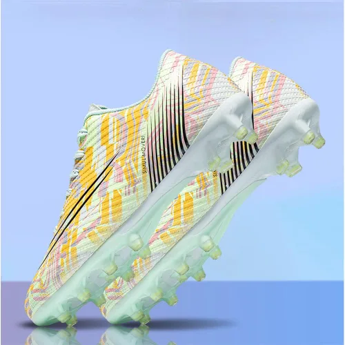 Vista 6 de NPVOK Tacos de fútbol para hombre, zapatos de fútbol para niños, zapatos de fútbol Fgag Spikes al aire libre, zapatos de fútbol profesionales