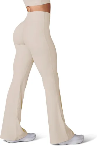Vista 81 de HEGALY Pantalones de yoga acampanados para mujer, leggings cruzados, suaves, de cintura alta, pantalones casuales de entrenamiento con corte de bota