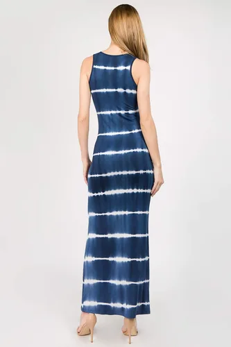 Vista 4 de YELETE Vestido maxi sin mangas con cuello redondo para mujer