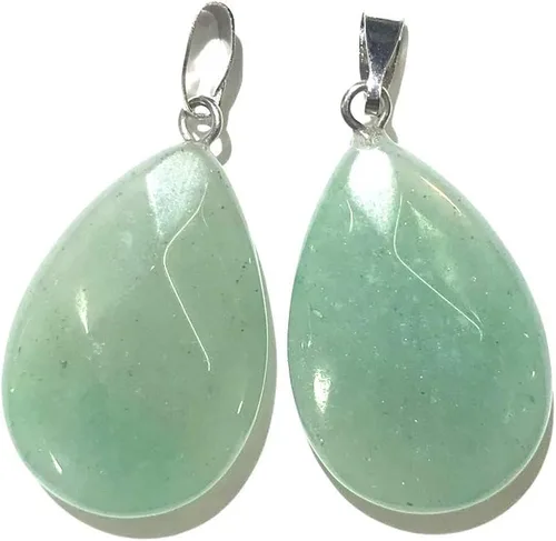 Vista 8 de LE SKY 12 colgantes de piedra natural en forma de gota de agua con forma de ágata de cristal facetado, piedra de Reiki para hacer joyas y collares