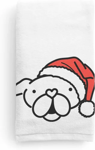 Vista 7 de Inkopious Santa Hat Airedale Terrier - Toalla de mano decorativa - Decoración navideña para el hogar