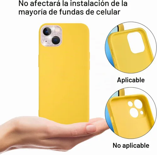 Vista 5 de Wisdompro [Paquete de 2] Protector de lente de cámara brillante para iPhone 13 de 6.1 pulgadas, para iPhone 13 Mini de 5.4 pulgadas, accesorios