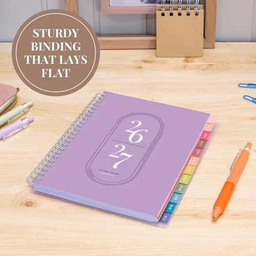 Vista 9 de Rileys - Agenda académica 2026-2027, agenda diaria, semanal y mensual, julio de 2026 a junio de 2027, páginas de notas para estudiantes