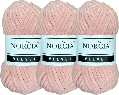 Vista 24 de Hilo de Terciopelo Suave Chenille para Ganchillo Super Voluminoso (100g-3.50oz) (68m-74.3 yds) Hilo para Manta de Bebé para Tejer Amigurumi Hilo