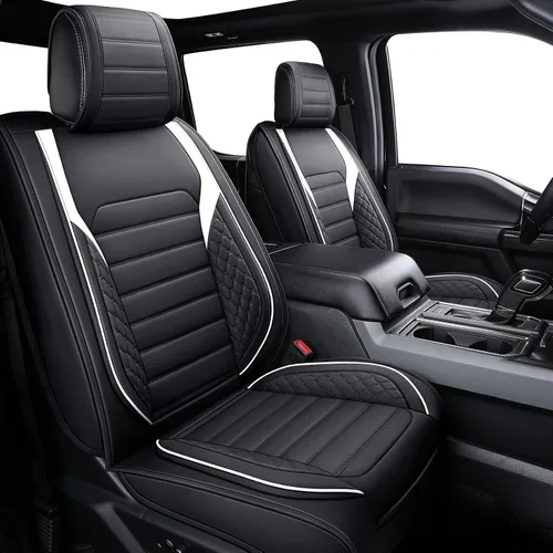 Vista 10 de YIERTAI Fundas de asiento F150 compatibles con Ford F150 2009-2025 2026 2017-2026 F250 F350 F450 Crew Cab Supercab XLT Super Duty Lariat Supercrew