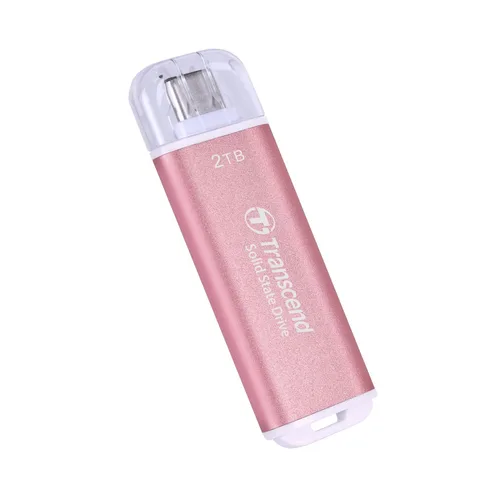 Vista 9 de Transcend ESD310 SSD externo de 2 TB, hasta 1,050 MB/s, unidad USB dual para iPhone17,16,15, iPad y Mac/Tesla/Steam Deck/ROG Ally/MSI Rosa