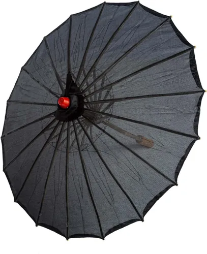 Vista 2 de THY COLLECTIBLES Parasol chino japonés de 22 pulgadas para bodas, fotografías, disfraces, cosplay, decoración y otros eventos, color liso