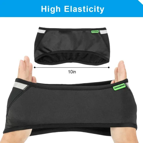 Vista 4 de ROCKBROS Diadema de forro polar para hombres y mujeres, para correr, ciclismo, ciclismo, banda cálida para las orejas de esquí para invierno y clima