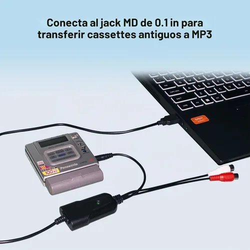 Vista 4 de Wiistar Tarjeta de captura de audio USB2.0 RCA L/R+0.1 in Audio a USB hasta