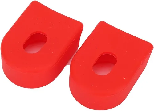 Vista 2 de VGEBY 2 Unids Crank Brazo Botas Protectores de Plástico Crankset Protectores para Mountain Road (Color Rojo) Ciclismo Suministros Protector De