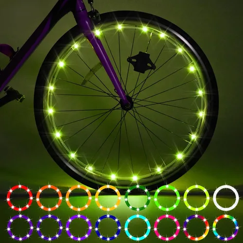 Vista 9 de Waybelive LED Bike Wheel and Frame Lights, Waterproof