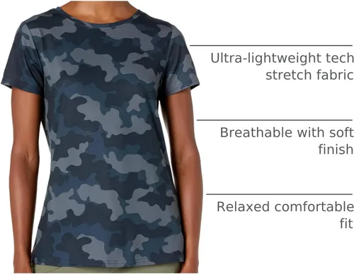 Vista 77 de Amazon Essentials Camiseta de manga corta con cuello redondo para mujer, de secado rápido, para entrenamiento, gimnasio, paquete múltiple