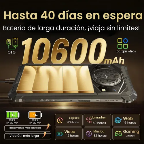 Vista 3 de FOSSIBOT F101P Teléfono robusto 5.45" 10600mAh teléfono desbloqueado Negro