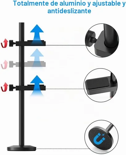 Vista 5 de JOYJOM Soporte de GPU: Soporte de aluminio ajustable para GPU anti hundimiento, soporte para tarjeta gráfica de video, soporte para GPU, soporte