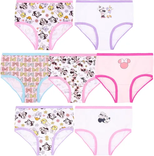 Vista 6 de Disney Ropa interior de Minnie Mouse para niña con múltiples opciones de estampado y silueta en tallas 2/3t - 8 Minnie7pk