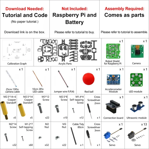 Vista 2 de FREENOVE Kit robot para perro Raspberry Pi 5 4 B 3 B+ Zero 2 W, caminar, autoequilibrio, reconocimiento facial, rastreo de bolas, rango ultrasónico
