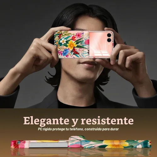 Vista 9 de Hekodonk Funda para Galaxy Z Flip 7, compatible con MagSafe, protector de pantalla integrado, protección de bisagra, magnética, delgada, a prueba