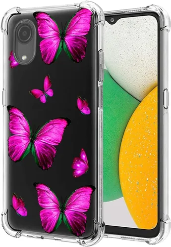 Vista 6 de Funda para Galaxy A03 Core, Samsung A03 Core SM-A032F Linda funda, transparente y flexible parachoques TPU suave goma silicona funda para teléfono