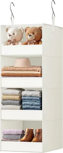 Vista 15 de GRANNY SAYS Organizador Colgante de 6 Estantes para Closet, Separable en 2 Paquetes de 3 Estantes Colgantes, Organizador Colgante para Dormitorio, 6