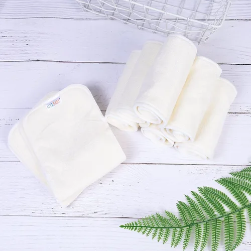 Vista 9 de Alvababy - 12 unidades de insertos para pañales de tela - Insertos súper suaves de 4 capas para pañales y fundas