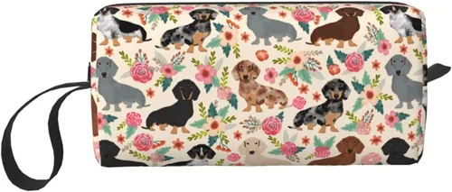 Vista 8 de YISHOW Divertida bolsa de maquillaje adorable bolsa de cosméticos de viaje, estuche organizador de artículos de tocador, regalo para mujeres